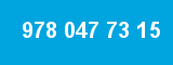 978 047 73 15 978 047 73 15
